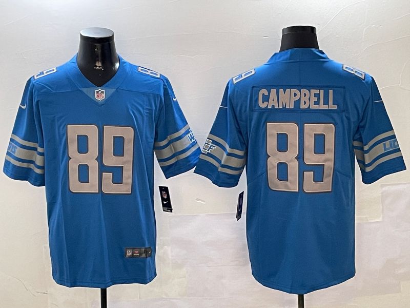 Men Detroit Lions #89 Campbell Blue three generations 2024 Nike Limited NFL Jersey style 0102->detroit lions->NFL Jersey